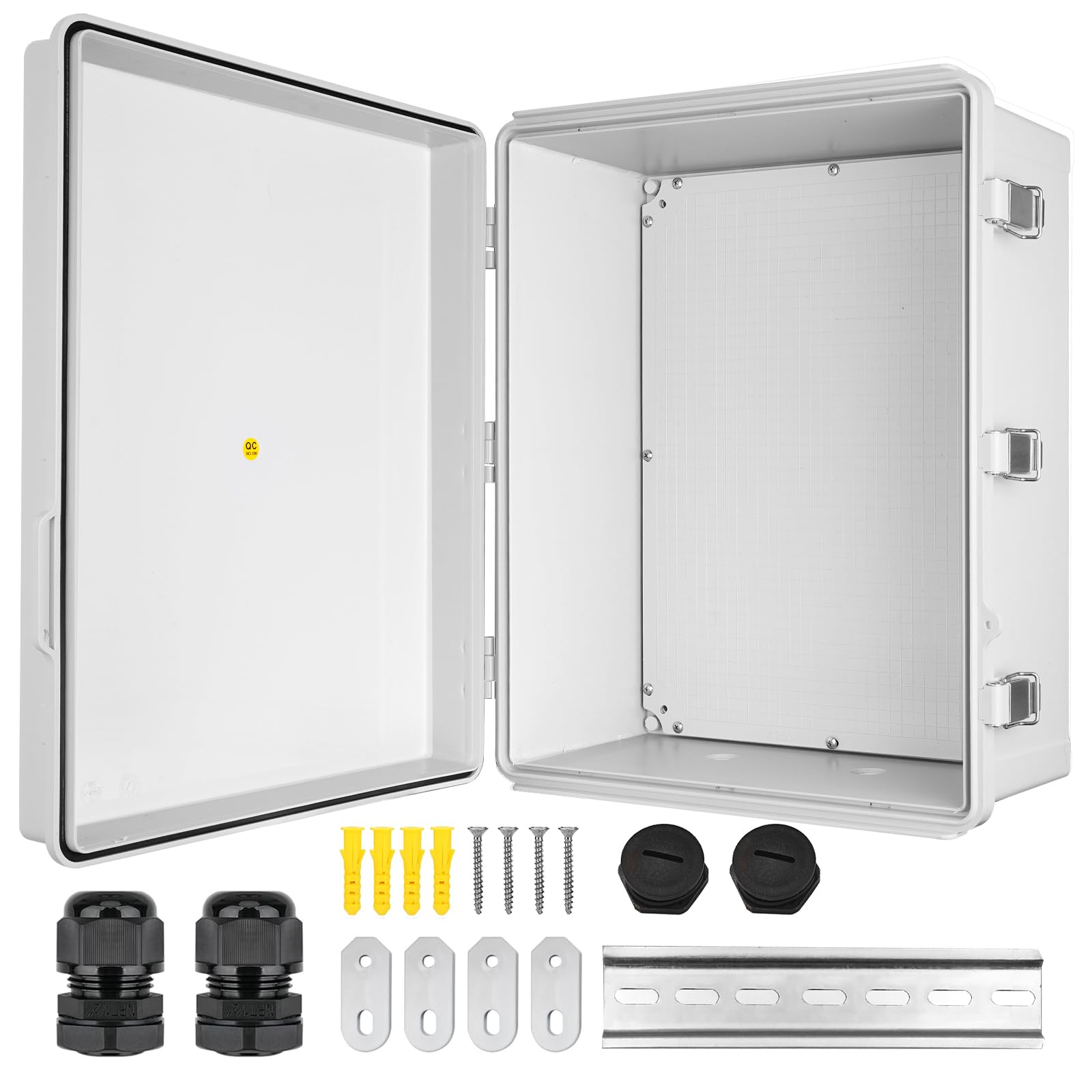 CHENGPI Surface-Mounted Distribution Box, Industrial Housing Switch Box, IP65 Electrical Junction Box, Outdoor Waterproof Distribution Box with Lock, Connection Box 430 x 530 x 200 mm