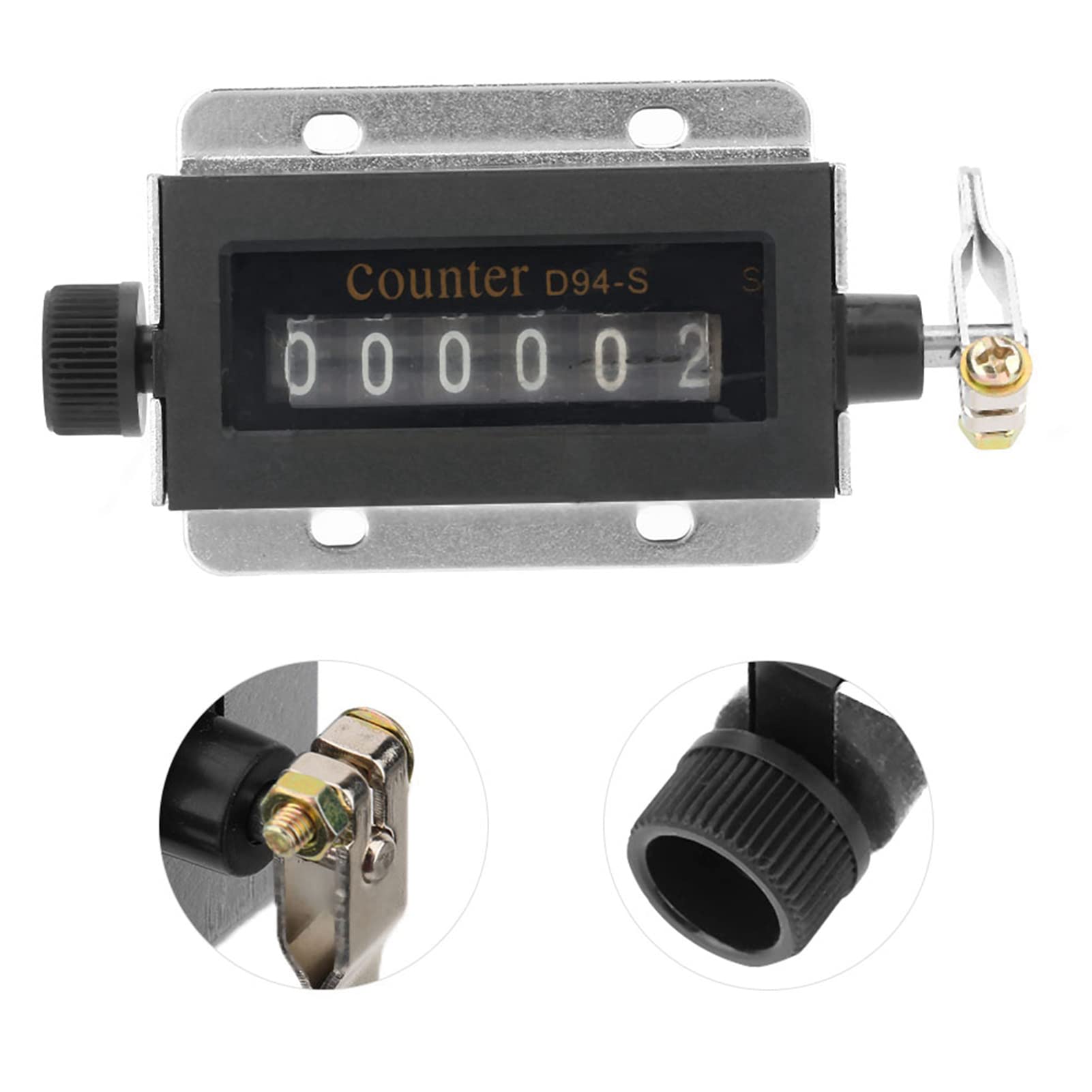 Contatore Contapersone Manuale Meccanico Metallo 6 Cifre Portatile 0-999999 Tipo Pull 88g