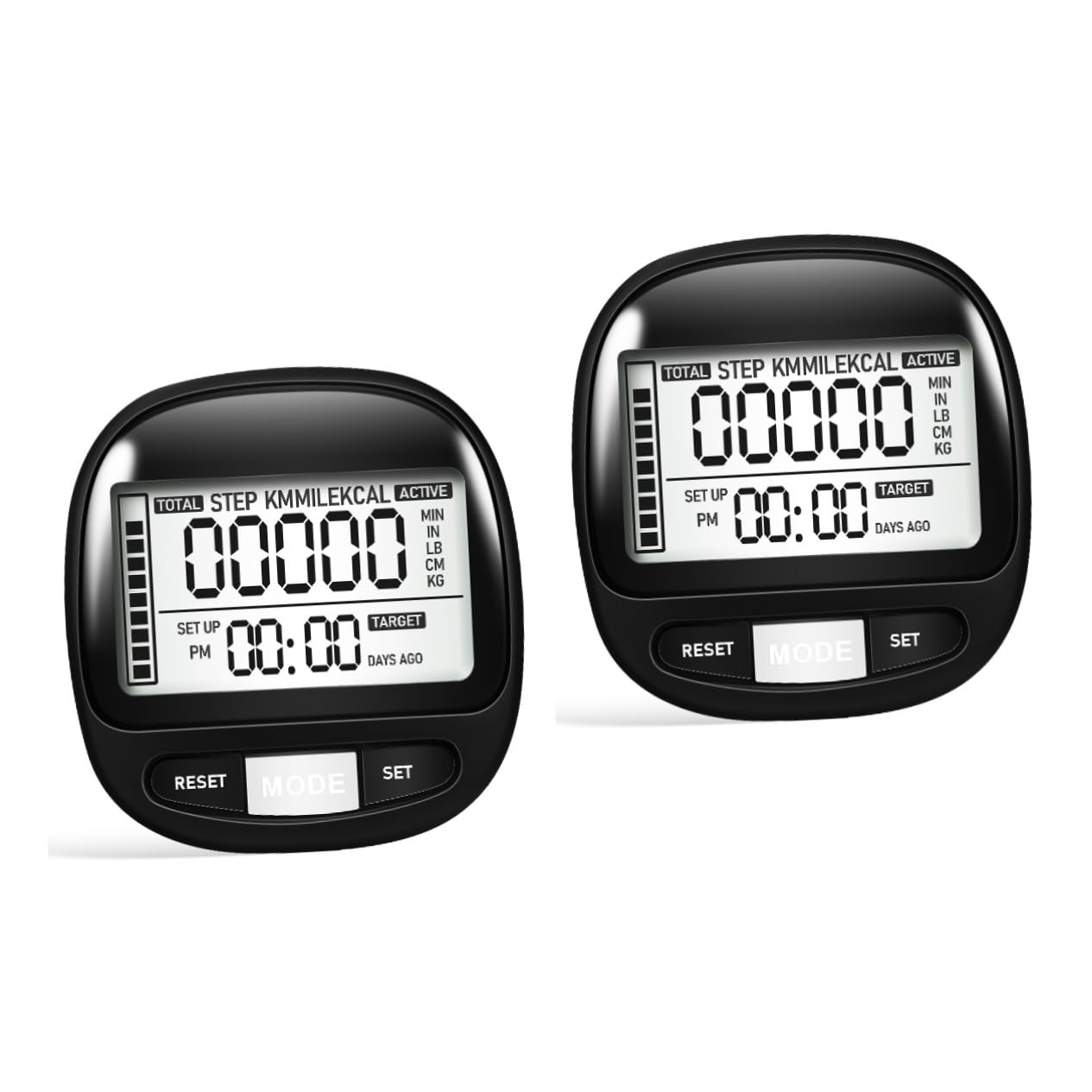 Toyvian Compteur de Portable Clip Pedomètre avec Affichage de Distance pour Activités Extérieures Sensor Technologie Mémoire de Jours