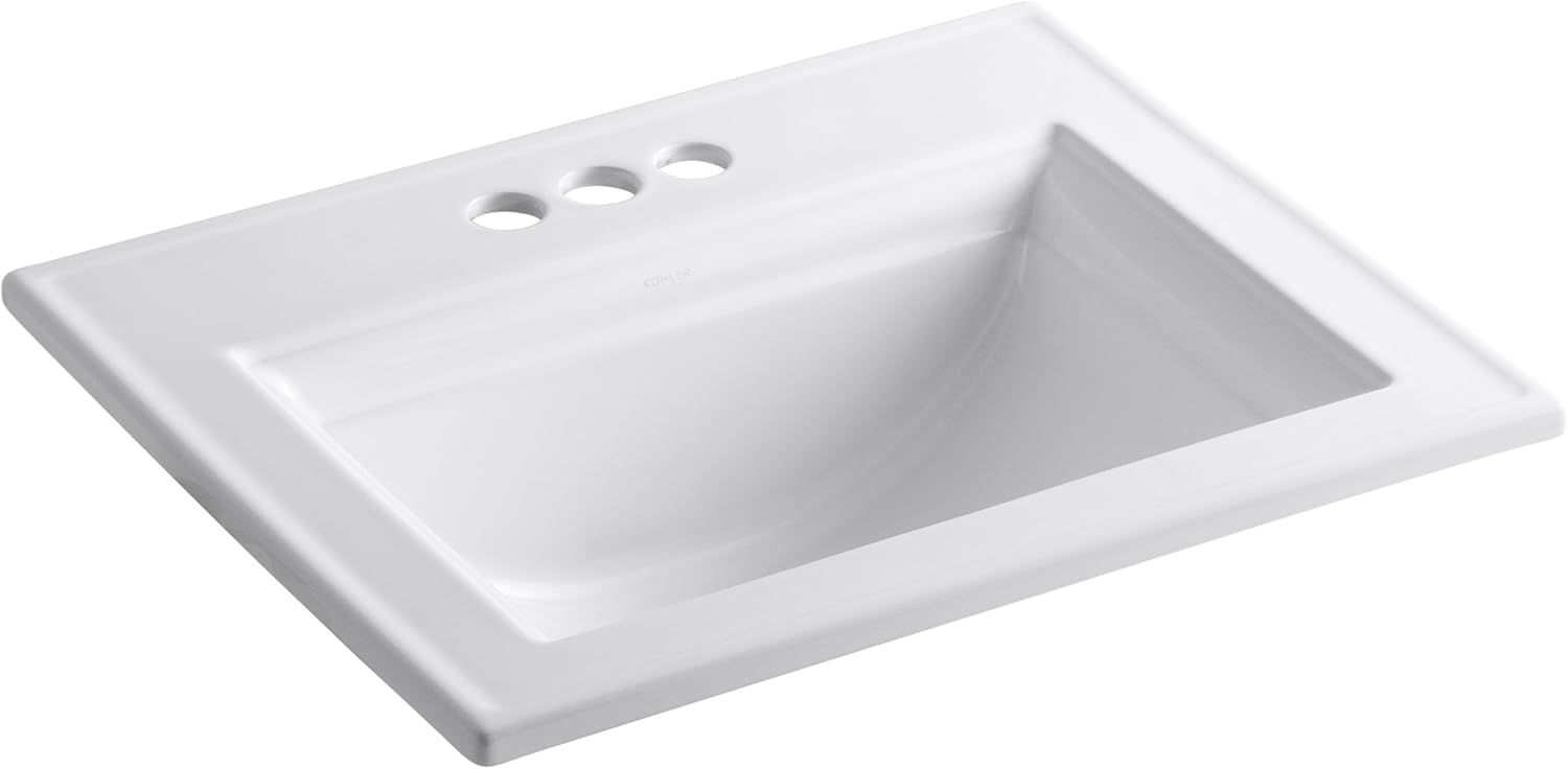 Exсluѕіvе Dіѕсоunt 90% Prісе KOHLER K-2337-4-0 Memoirs Self-Rimming Bathroom Sink Sink with Stately Design, White - 22-3/4" x 18"