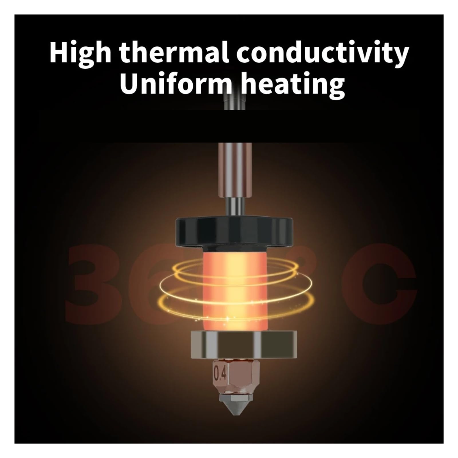 Compatible con Creality, kit de hotend cerámico K1/SE/C/Max/E3 V3 | Kit de hotend cerámico, acero endurecido, intercambio rápido, compatible con K1/SE/C/Max/E3 V3(3PCS 0.4mm Nozzle)