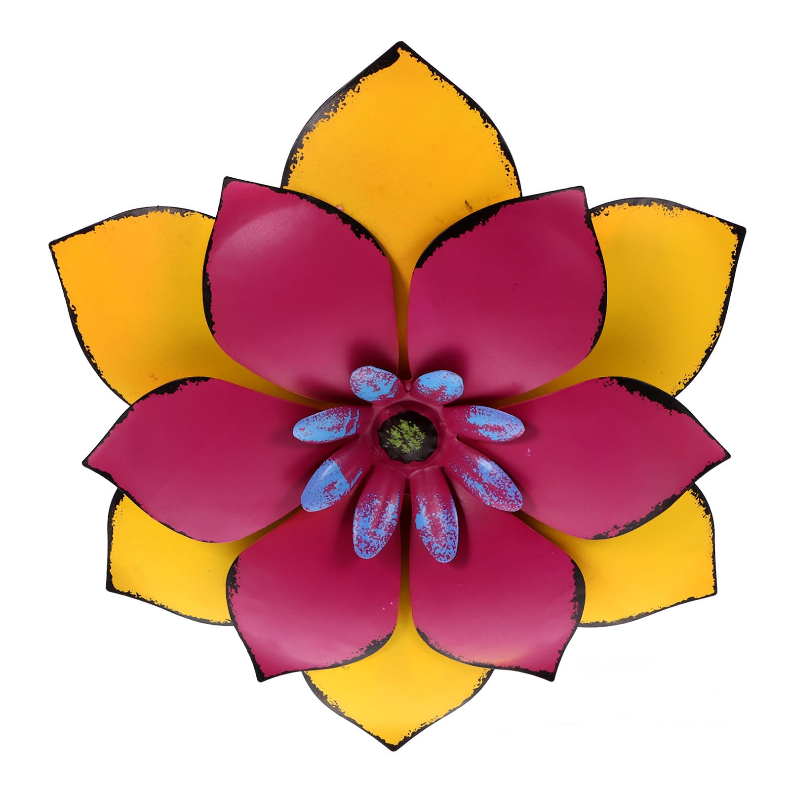 Fleur texturée métal DECORNIJIA objet design décoration murale vintage - 8