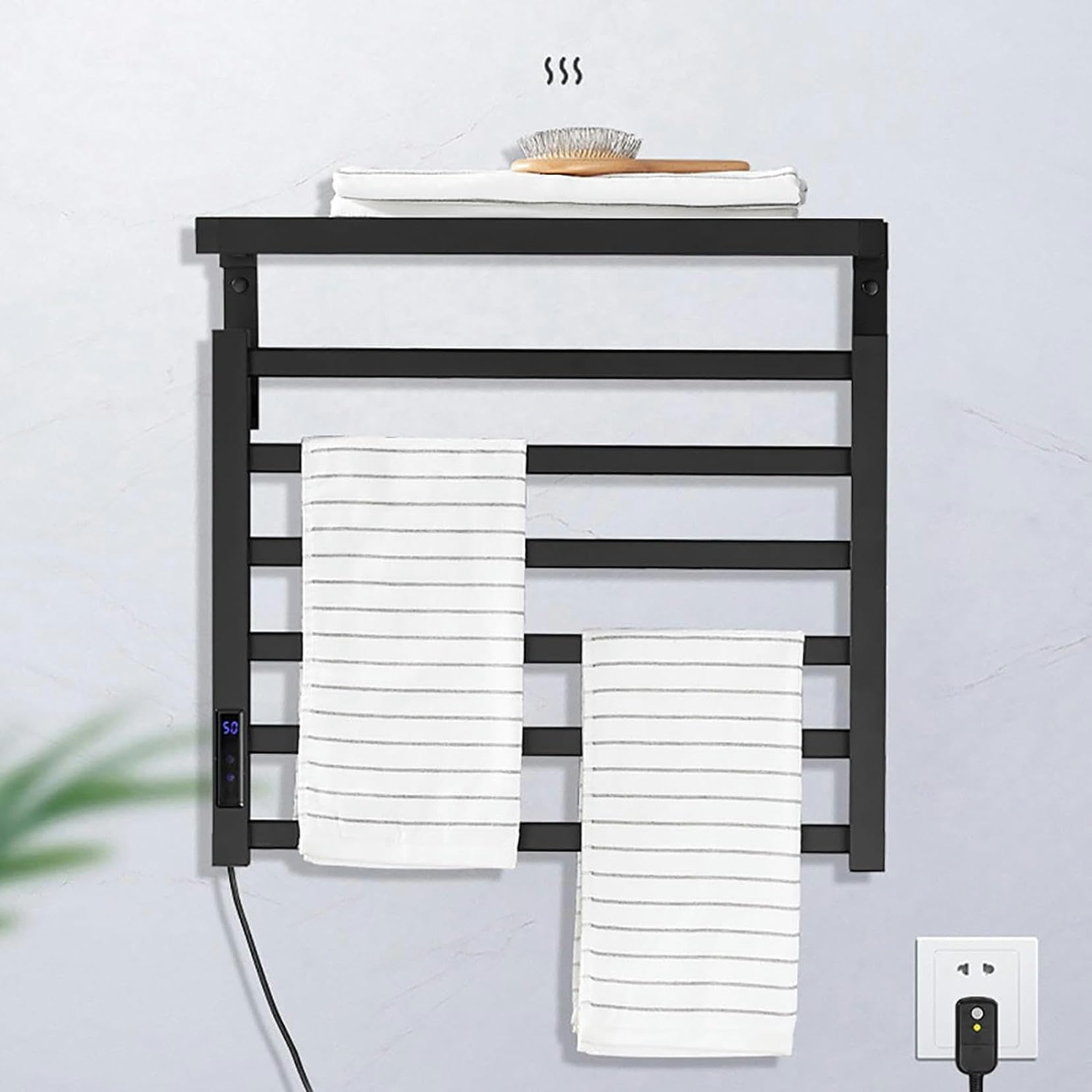 Radiateur sèche-serviette électrique mural en acier inoxydable 304