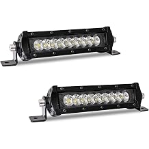 6 Inch Slim LED Light Bars 2PCS, 3600 Lumens, Single Row LED Light Bars, Combo Beam for Off-Road, Truck, Jeep, ATV, UTV