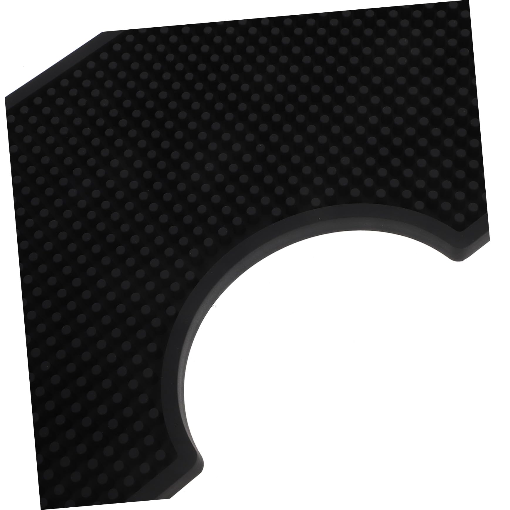 Tappetino Bar in Gomma Pvc Nero Antiscivolo per Erogatore | Formato 30, 4x17, 8x2 Cm, Profilo Irregolare, Include 1 Pezzo e 3 Cappucci