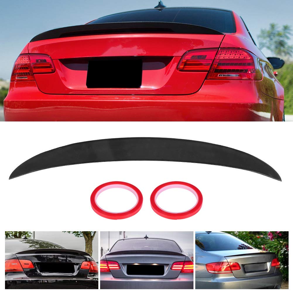Tylny Spojler Bagażnika do Serii 3 E92 Coupe 2007-2013, Błyszczący | Plastik ABS, Wysoki Połysk, Zabezpieczony UV, do M3 E92 2007-2013, łatwy montaż z taśmą, Poprawia aerodynamikę i docisk.
