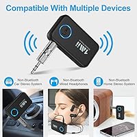 Vista 5 de 1Mii Receptor de música Bluetooth 5.3 para estéreo de coche/hogar, adaptador Bluetooth auxiliar para automóvil con control de volumen, soporta