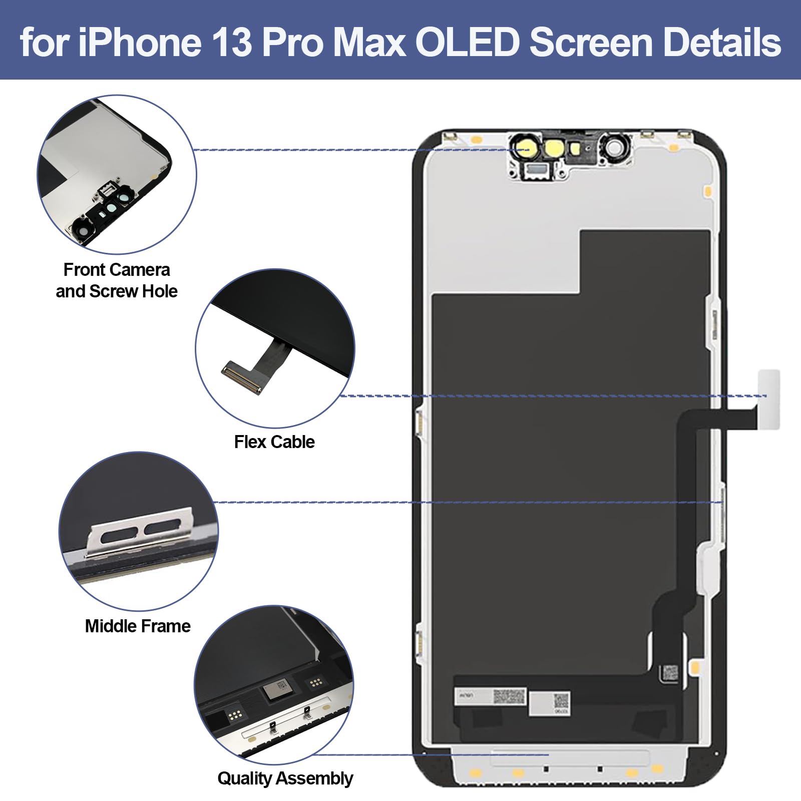 Amazon.co.jp: OLED iPhone 13 Pro Max 画面交換キット OLED
