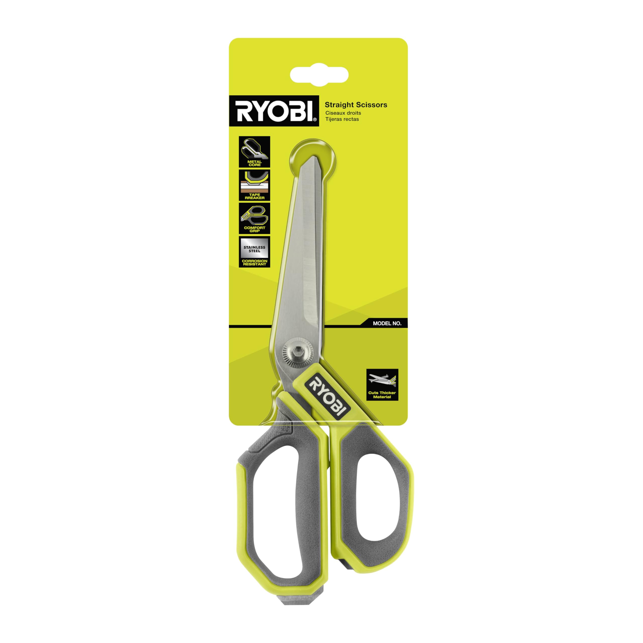 Ryobi RHCSS01 Straight Scissors, Silver/Yellow - Image 3