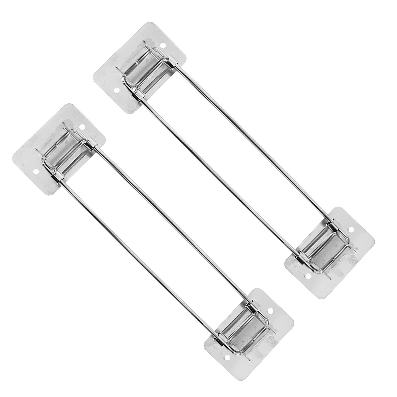 Rangement d'angle pour salle de bain empêchant la chute des flacons en camping-car inox 2 pièces