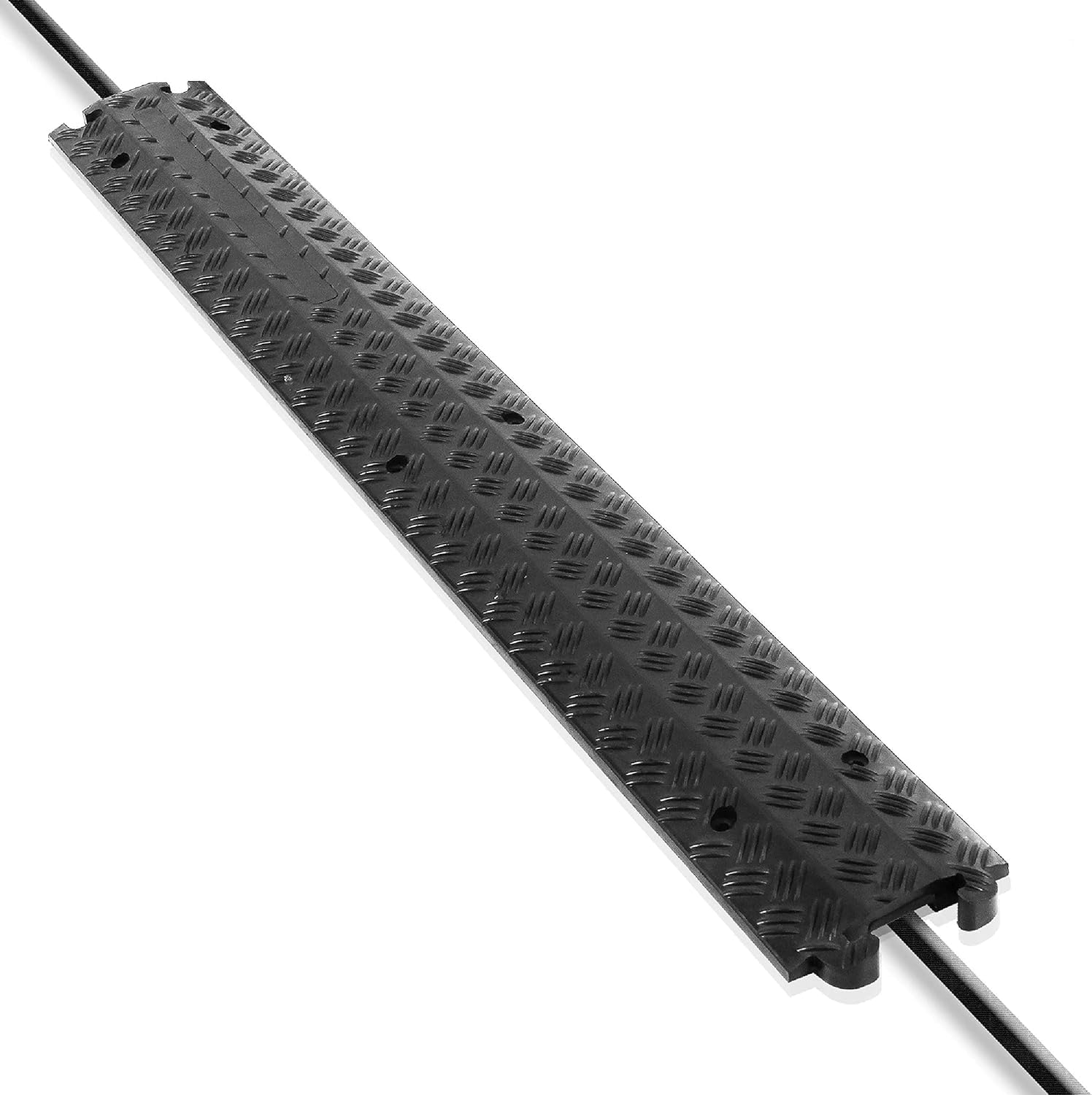 Pyle Floor Cable Cover – Heavy Duty Cable Protector Ramp for Outdoor & Indoor Use, Supports 4,989kg, 100 x 13 x 2cm – Durable Wire Tidy & Cord Management, Single Channel