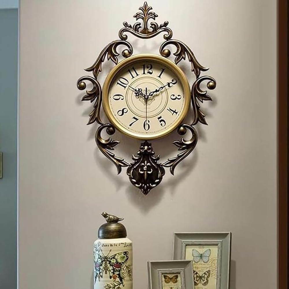 Reloj de Pared silencioso, Reloj Grande,Tamaño pequeño【37.5 * 54cm】