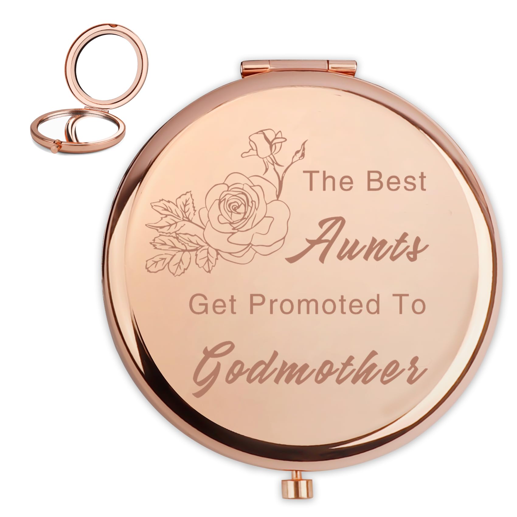CDIXlmuz Godmother, Compact Mirror Godmother Birthday Gifts,Godmother Gifts,Godmother Presents,God Mothers Gifts,Best Godmother Gifts,New Godmother Gift,Godparent Gifts,Godmother