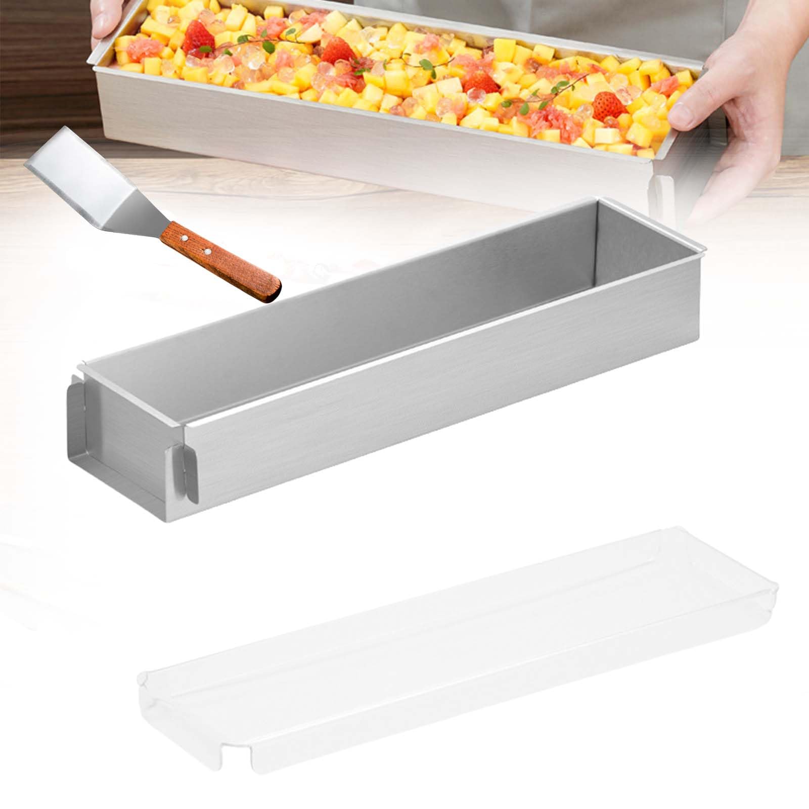 Tiramisu-Kuchenform mit Antihaftbeschichtung, Aluminiumlegierung, abnehmbare Backform für Käsekuchen, Mousse, Brownies, inklusive Acryl-Deckel und Metallspatel