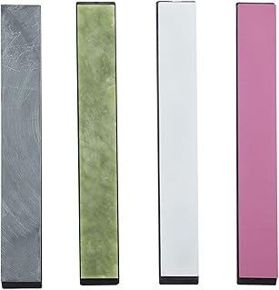 4Pcs Whetstone 3000# 5000# Abrasive & Finishing Products Sharpening Stones 8000# 10000# Sharpening Stone Set, Colorful Grindstone with Base for Knives Sharpening, Fixed Angle Knife Sharpener
