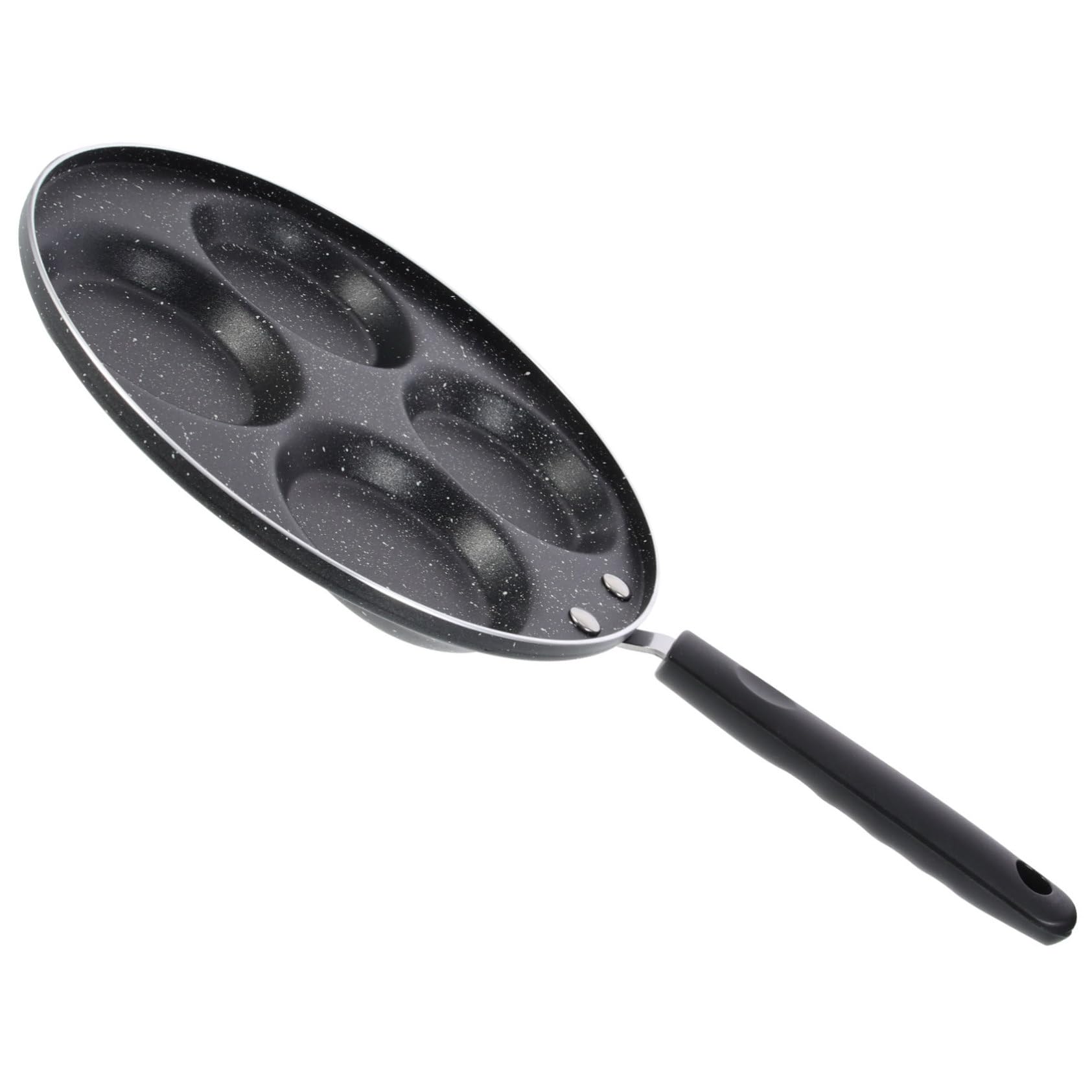ABOOFAN Four Cup Nonstick Egg Frying Pan Multi Function Cooking Pan for Pancakes Omelets and Breakfast Comfortable Scalding Handle for Use