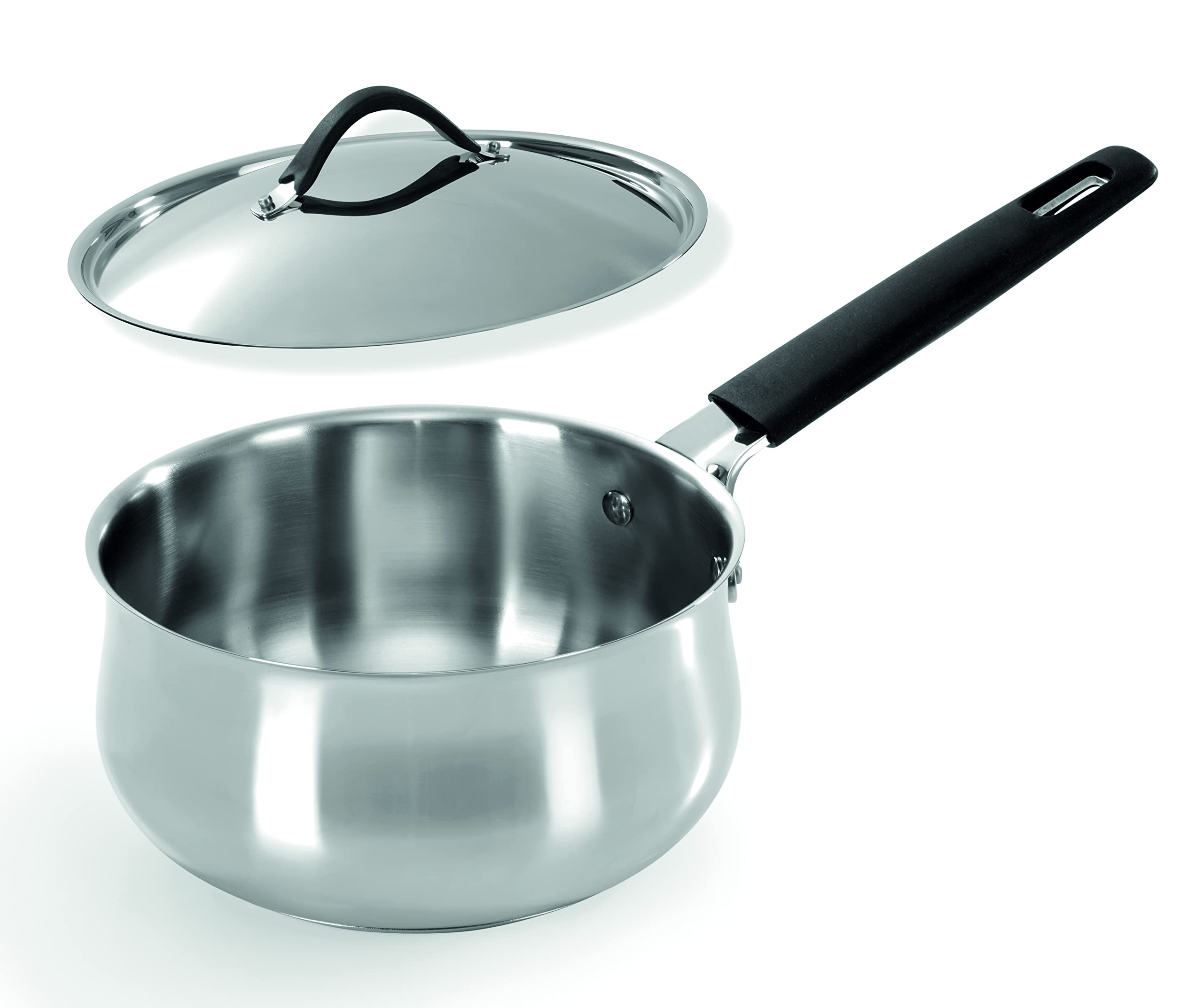 BARAZZONI IH対応 ソースパン 2Pセット 33CARATI INOX シルバ