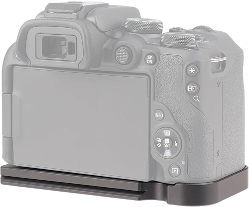 Miniatura 8 de FocusFoto Placa base de liberación rápida QR placa montaje para cámara Canon EOS R10 sin espejo, compatible con trípode estándar Arca-Swiss Ballhead