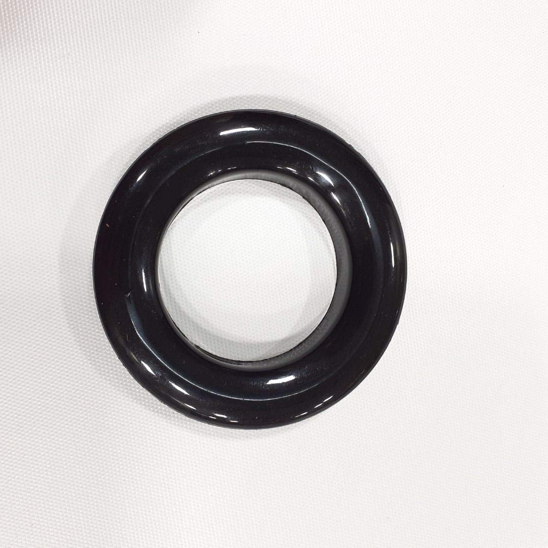 FAPBADRI Lot de 50 anneaux à œillets avec fermeture arrière (mâle et femelle), convient pour un tuyau de 2,5 cm, couleur noire, 50 pièces