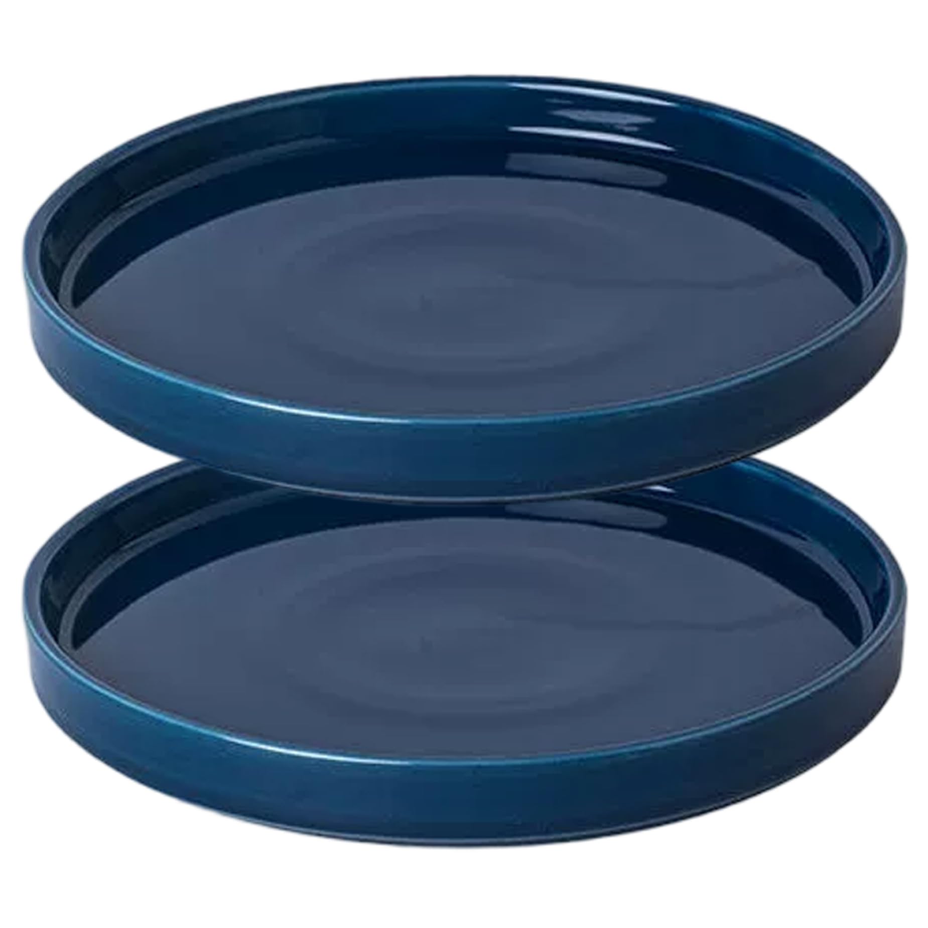 Soucoupe à plantes en céramique 5.4" bleue pour éviter les taches