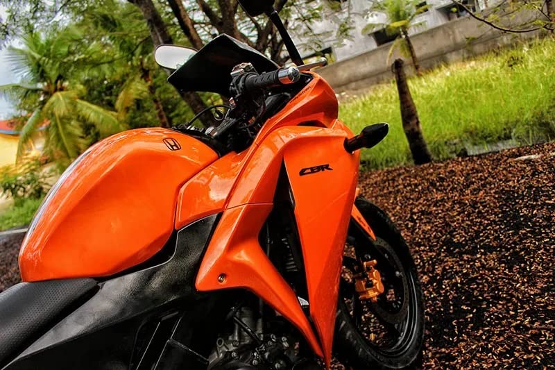 Image of HOME13 Vinyl Wrap Sheet for Car & Bike Self Adheisve Vinyl Wrap Sticker & Decal Roll Film Air Release Bubble Free (Orange Gloss Wrap, 24x62 Inches)