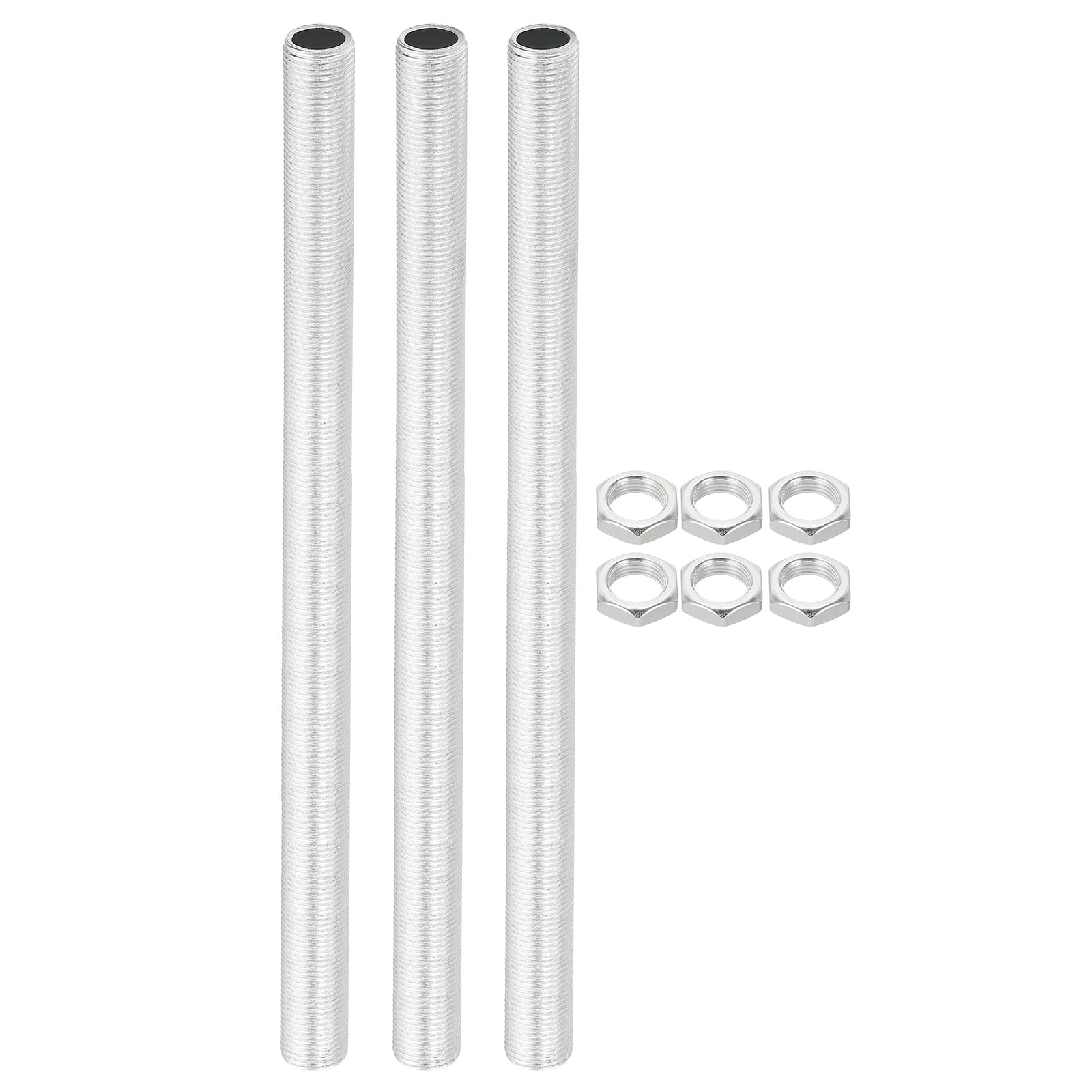 PATIKIL M12 Thread 230mm/9.1" Lamp Pipe Kit with Lock Nuts