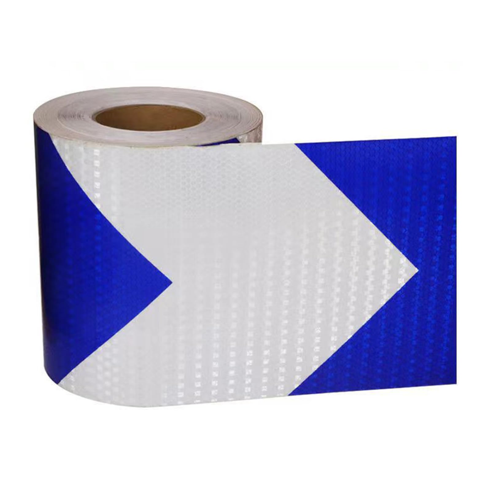 Cinta reflectante, Cinta de advertencia reflectante, pegatina seguridad nocturna, flecha/señal guía, reflector visibilidad, 3,9 pulgadas × 82 pies, azul y blanco(Blue White)