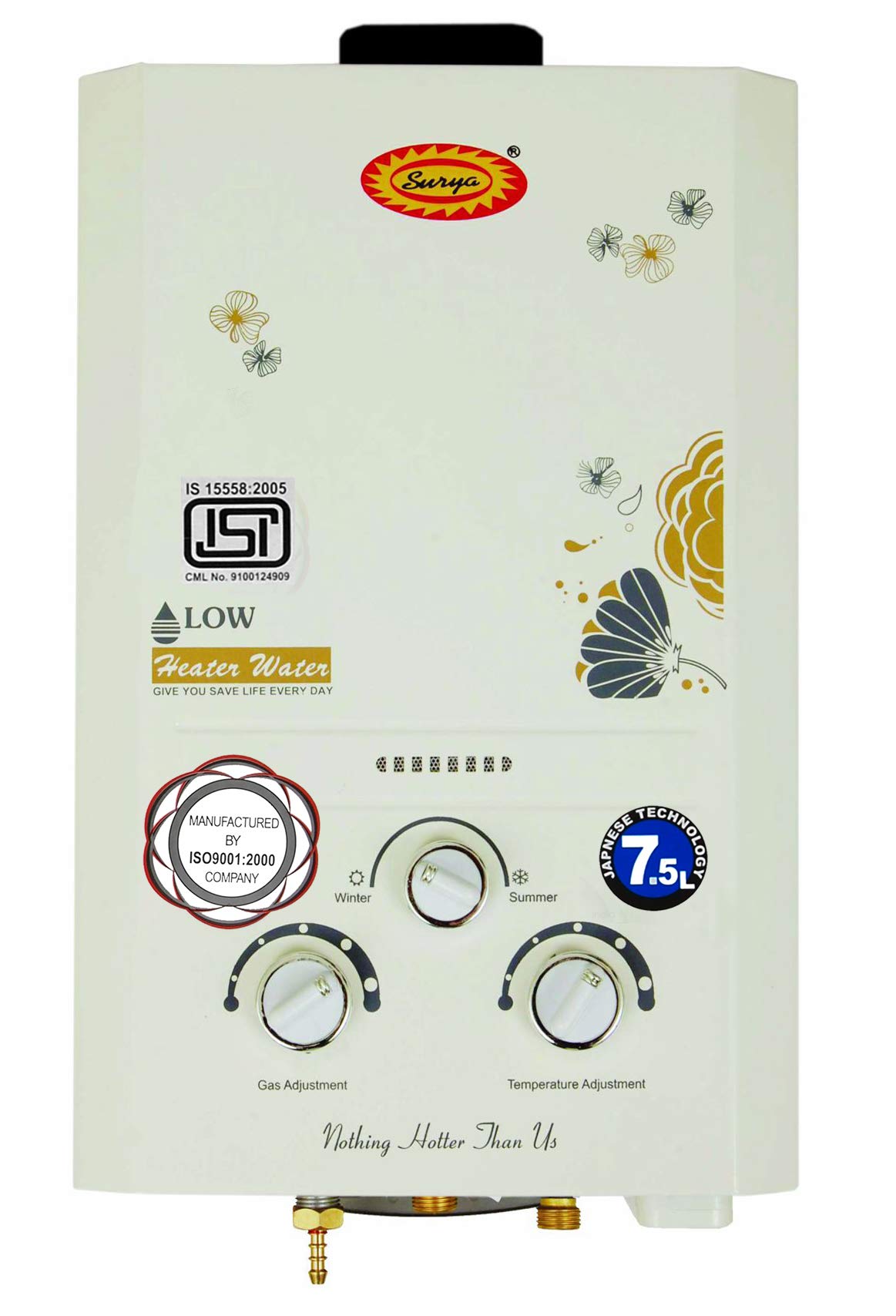 Buy Surya Instant Water Heater (Gas Geyser) 7 litres (Gold) with Heavy Pure  Copper Tank Online at Low Prices in India - Amazon.in