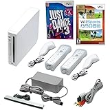 Nintendo Wii Console Bundle with Just Dance 3, Wii Sports & 2 Controllers