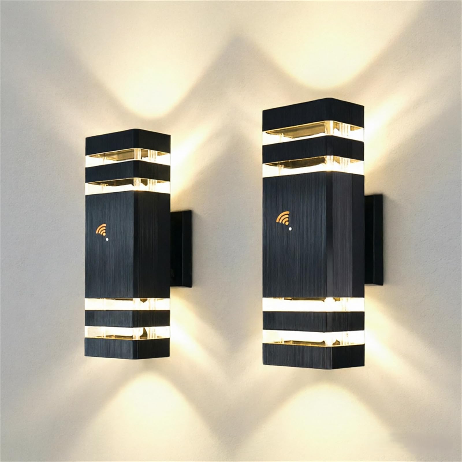 CANMEIJIA Dusk to Dawn Outdoor Wall Lights Aluminium 5W GU10 3000K 2 Pack