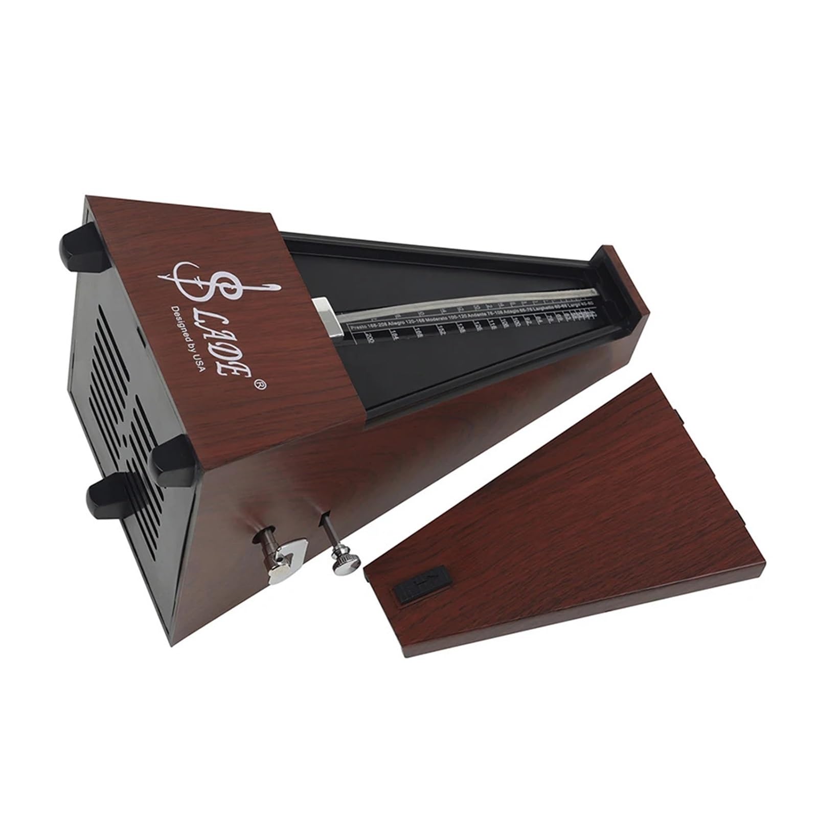 Mechanisches Metronom JP-30 Turmtyp Glockenring Metronom for Gitarre, Ukulele, Klavier, Übungsmusikinstrument, universell(Teak Color)