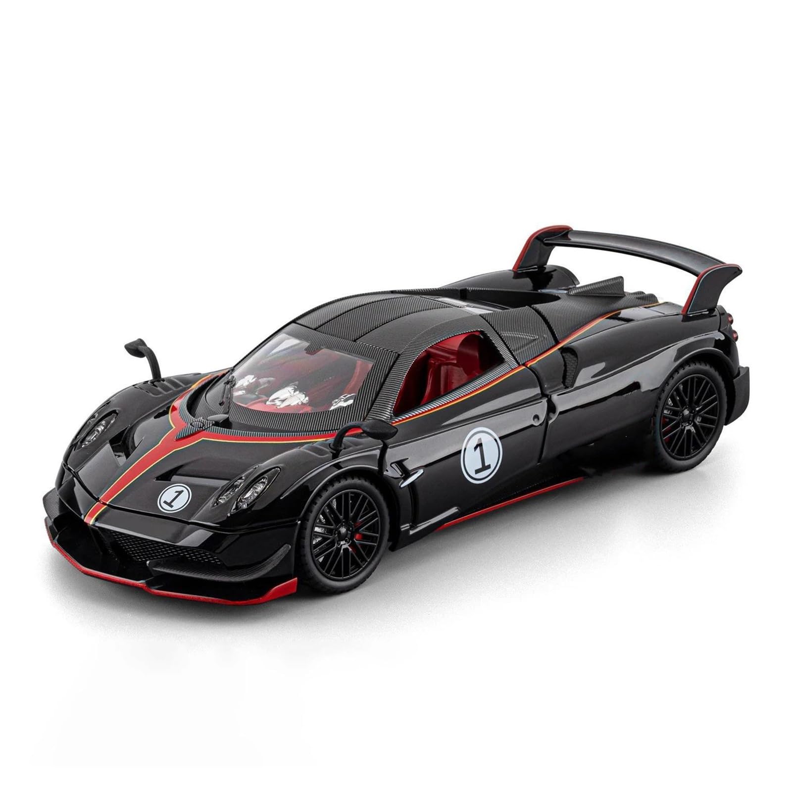 Mocalux Black Scale Die-Cast Model Car For Pagani For Huayra Diecast Model Car