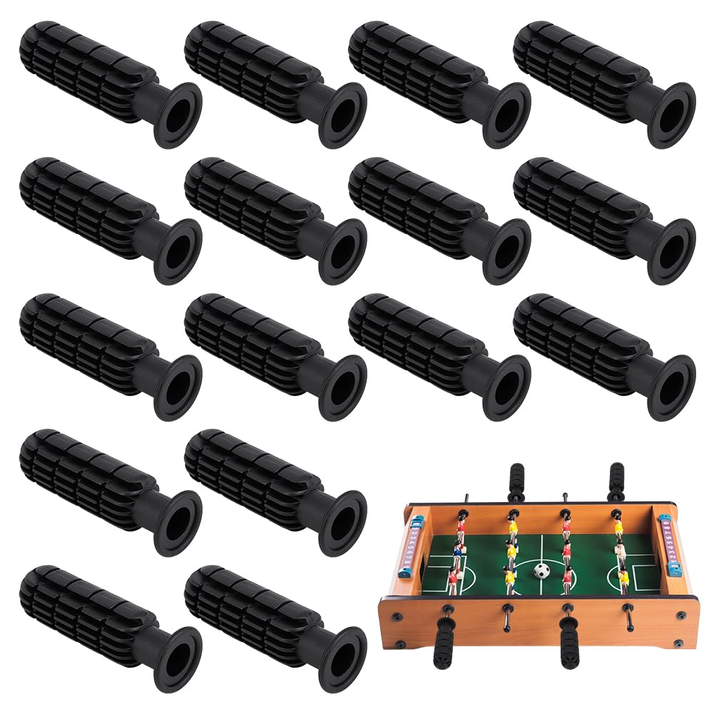 BENECREAT 16 Pack Foosball Grip Handles Set, PP Table Football Handles, Universal Soccer Table Replacement Parts for Home & Commercial Use, Black