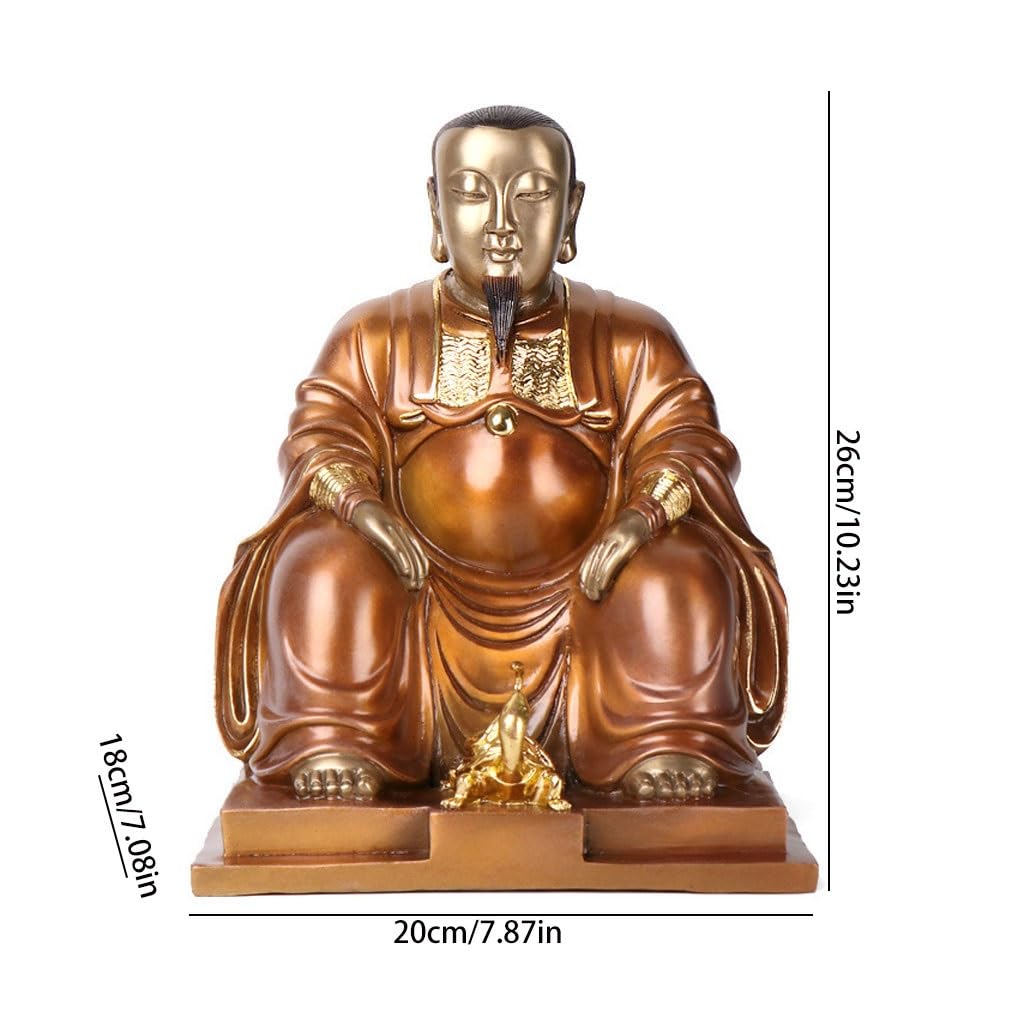 Escultura de Estatua de Buda Adornos De Latón del Emperador Xuanwu, Artesanías Cobre For Oficina, Muebles Decoración Hogar