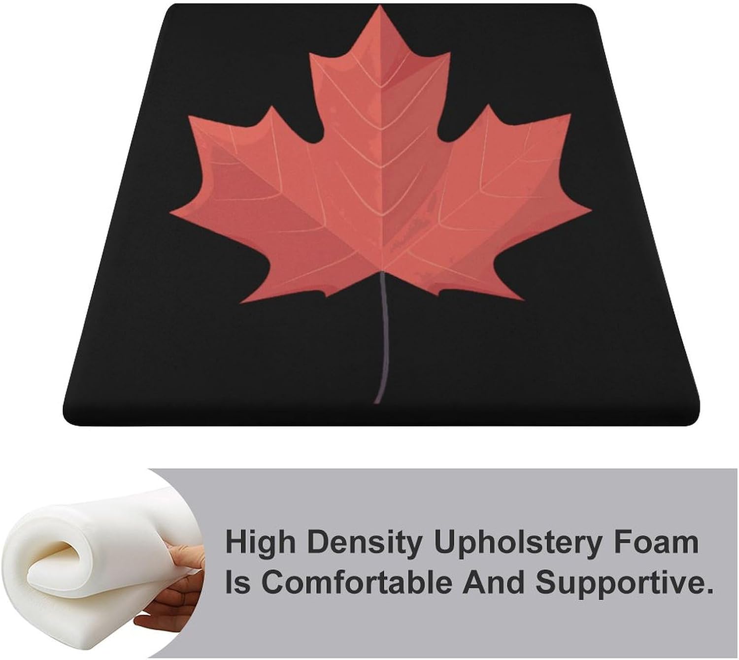 Canadian Maple Leaf Floor Pillow Meditation Yoga Cushion Square Chair Cushion Pillows Seating for Adults