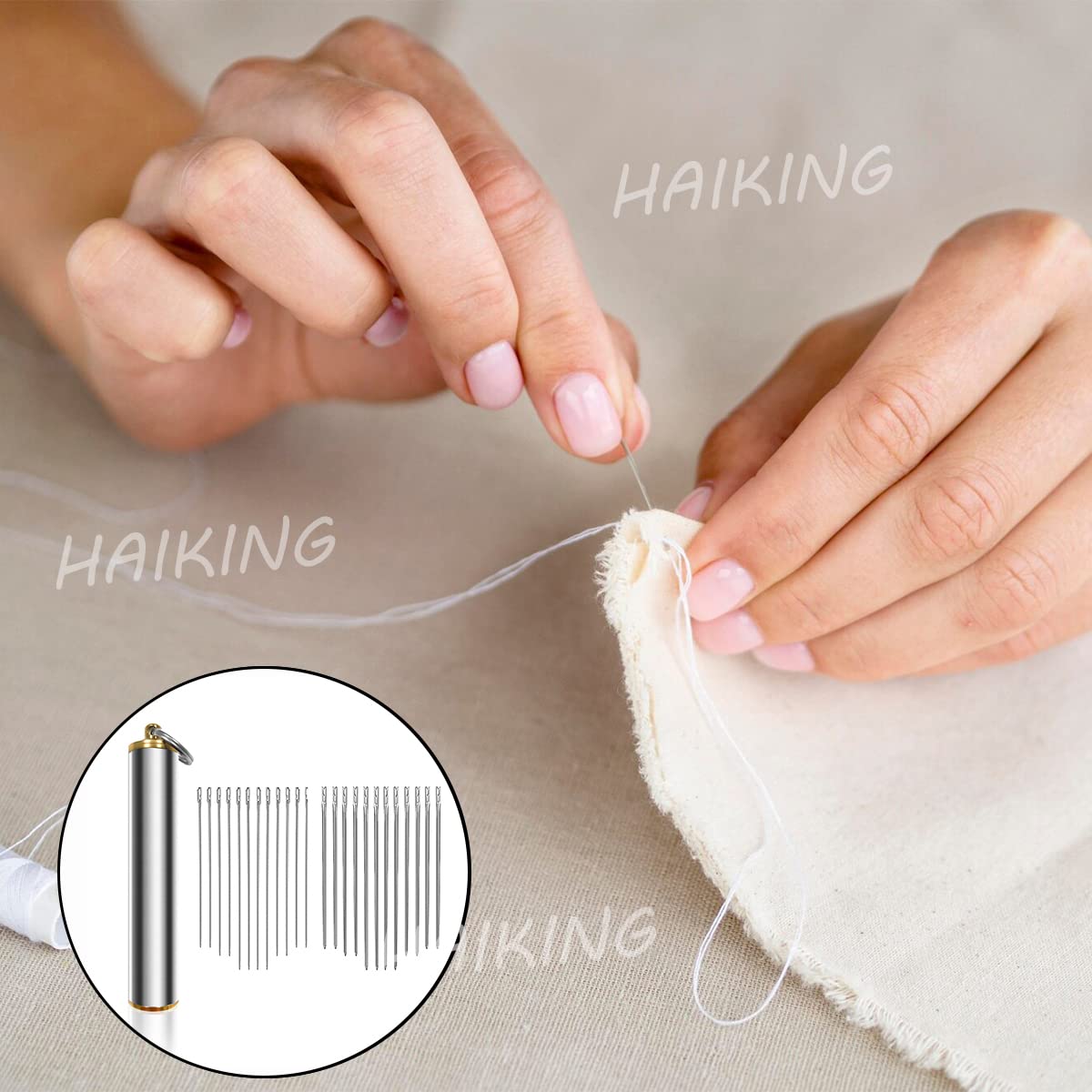 Lot De 24 Aiguilles à Filetage Automatique - Aiguilles à Enfiler Faciles à Coudre Faites à La Main - Accessoires Professionnels