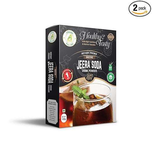 Minnitz Fresh and Delicious Jeera Soda Juice Powder | Instant Mix | High Protien | |No Added Preservatives | No Chemical 240 g(Pack of 2)