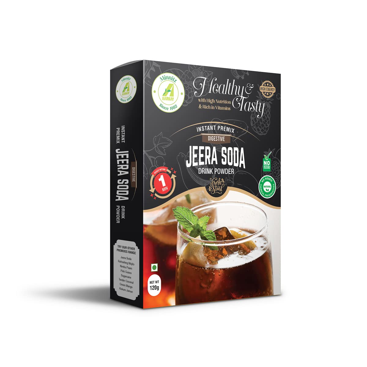 Minnitz Fresh and Delicious Jeera Soda Juice Powder | Instant Mix | High Protien | |No Added Preservatives | No Chemical 360 g(Pack of 3)-image-10