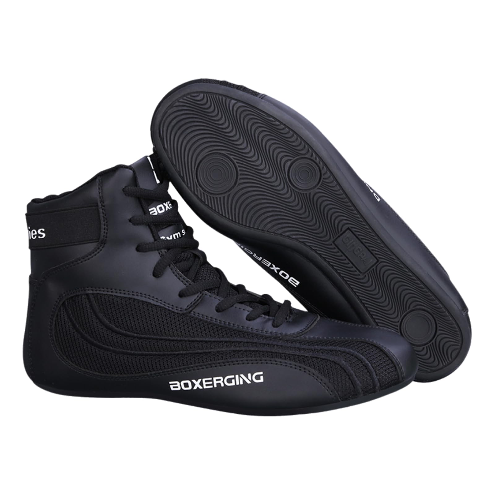 Scarpe da Boxe,Scarpe Boxe Uomo,Scarpe da Boxe Alte,Scarpe da Boxe Traspiranti,Traspirante,Suola in Gomma,Antiscivolo,Comfort,Bodybuilding,Stacco,Sollevamento Pesi,Wrestling