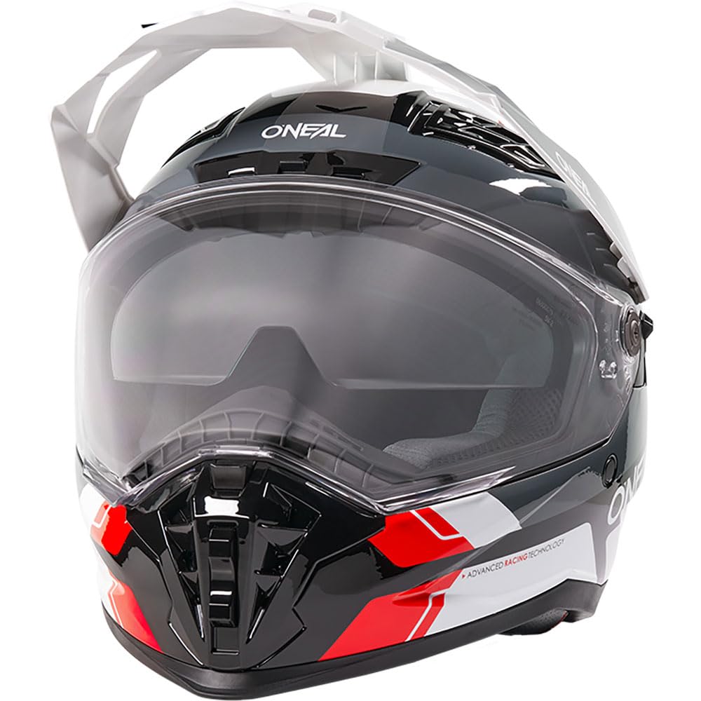 Oneal D-SRS NOMAD Casco da enduro, nero/bianco/rosso, M (57/58)