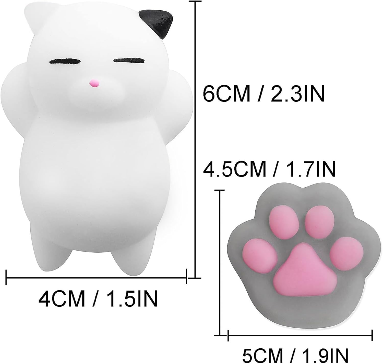 Outee 10 Pcs Mochi Toys Cute Mochi Cat Stress Relief Toy Party Favors for Kids Animals Toys for Kids Adults