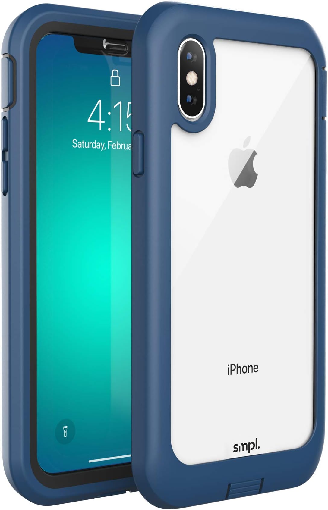 SMPL iPhone X/Xs Drop Proof, Lightweight, Protective Wireless Charging Compatible iPhone Case - Navy