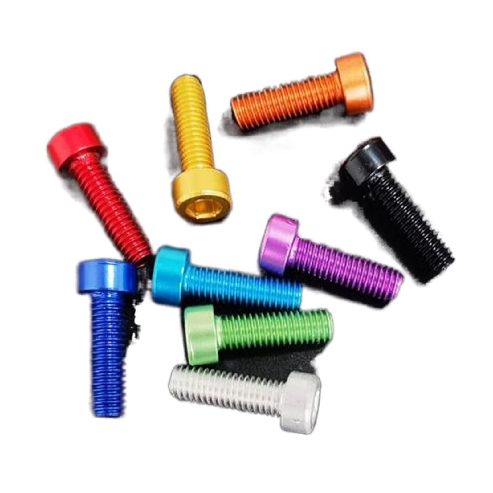 ZamoUx 10pcs Machine Screws din912 Aluminum Cap Head Screw M2 M2.5 M3 M4 M5 M6 Colourful Aluminum Hexagon hex Socket Screw (Color : Red, Size : M2X5)