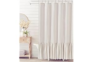 Farmhouse Ruffle Shower Curtain for Timeless Bathroom Decor