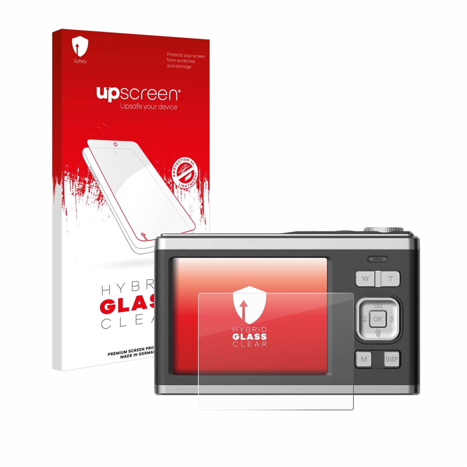 upscreen Screen Protector Film for Rollei Compactline 10X - 9H Glass Protection, Extreme Scratch Resistant, Clear
