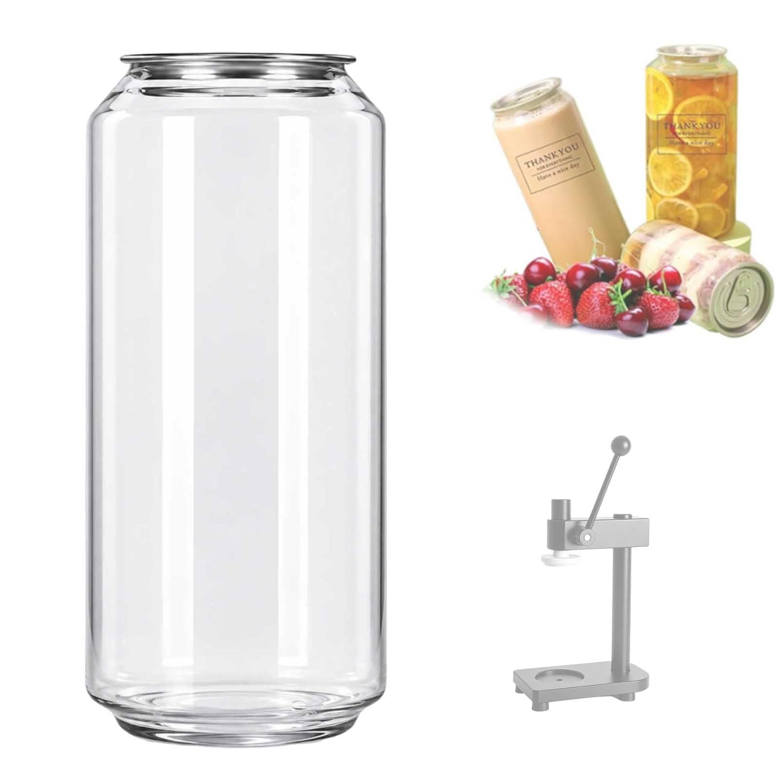 aromaoveite 200 Pack Sealable Pet Beverage Cans With Aluminum Pull Tab Lids, Clear Plastic Can Sealer Cups For Juice, Soda, Milk Tea, Coffee, Smoothies, Bubble Tea, Cafes, Parties 700ml