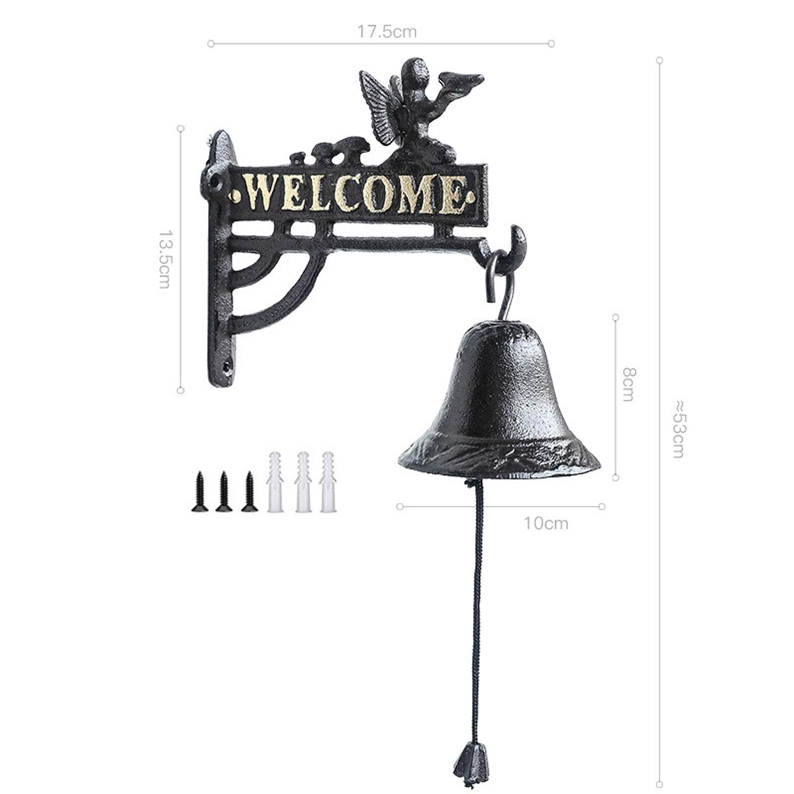 MagiDeal Campanelli in Ghisa Multifunzionali, Decorativi E Robusti per Patio E Esterni.