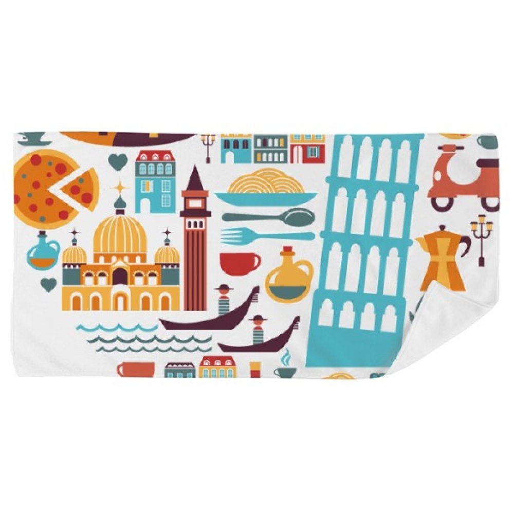 Serviette de bain Italie théâtre romain doux drap de douche en coton coloré pour salle de bain