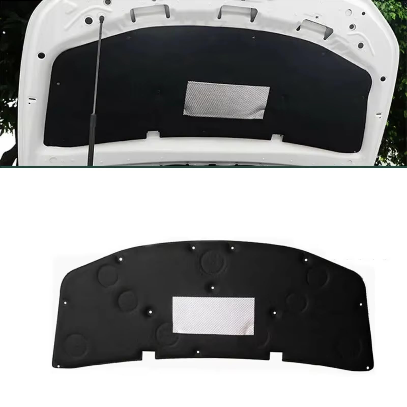 Dämmung Haube Vorne Motorhaube Isolierung Baumwolle Pad Blatt Schalldichte Matte Kompatibel Mit Benz Für EINE Klasse Für W177 A200 A180 2019 2020 2021(Black)
