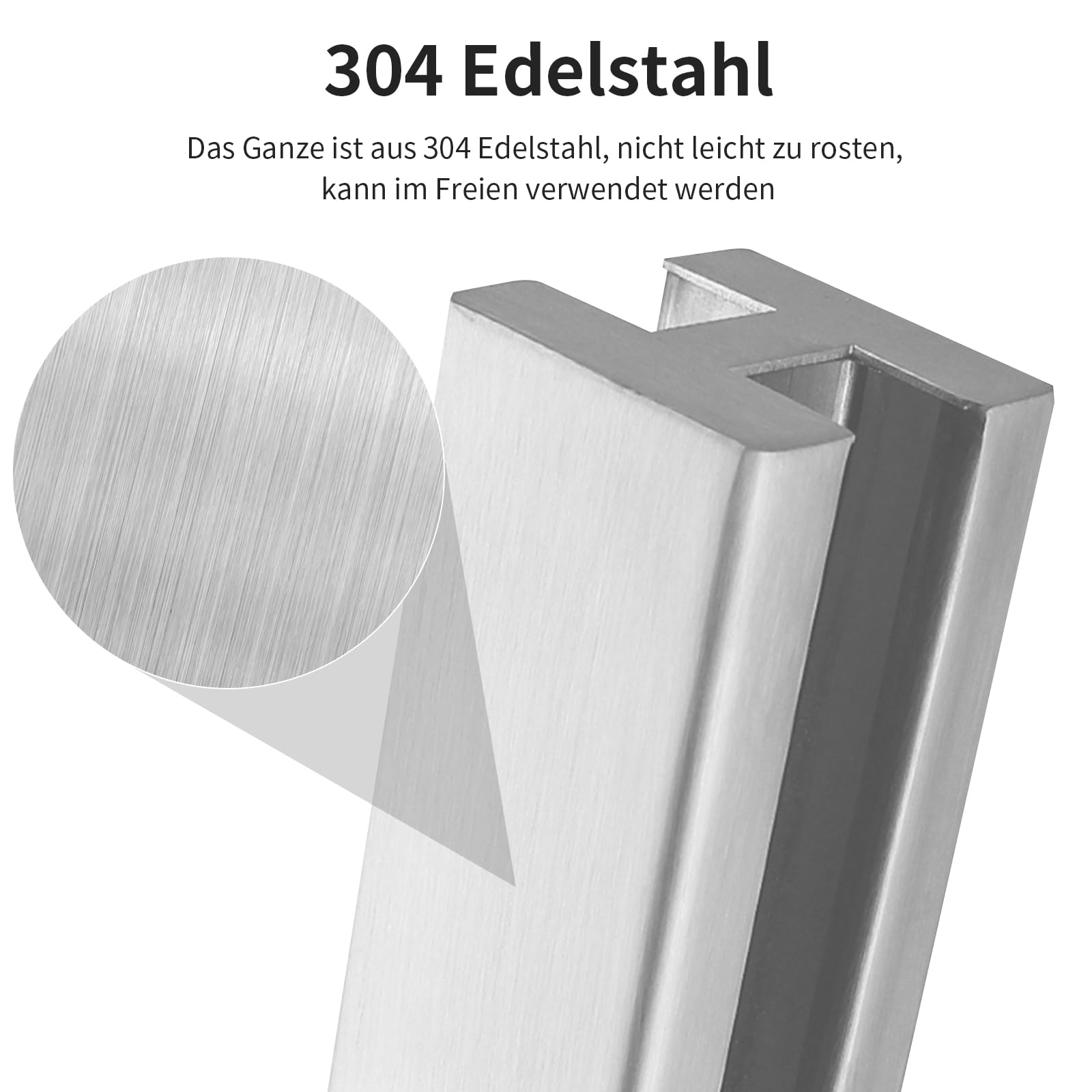 MM MELISEN Poste de balaustrada de cristal, poste de barandilla de vidrio de acero inoxidable 304 para peldaños, balcones, escaleras, terrazas, escaleras de patio (Silver-65cm- Corner Post)